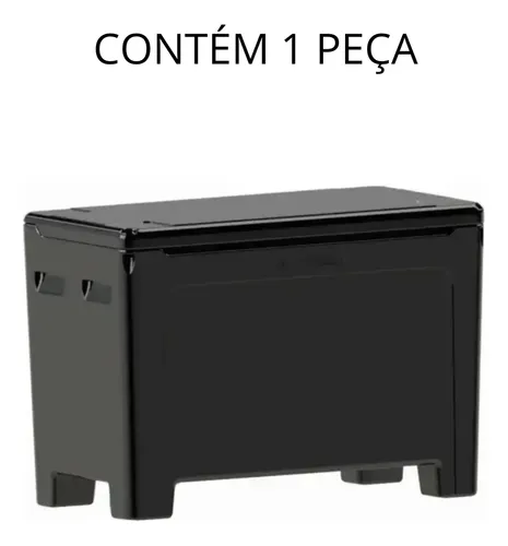 Caixa Térmica 360l Preta Sem Dreno Asperbras Rotomoldagem.