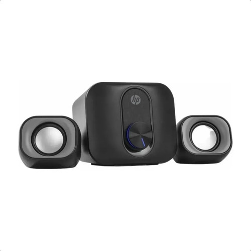Caixinha de som hp speaker usb p2 para pc notebook cor preto