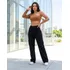 Calca cargo feminina wide leg cintura alta jeans stillger 1 1