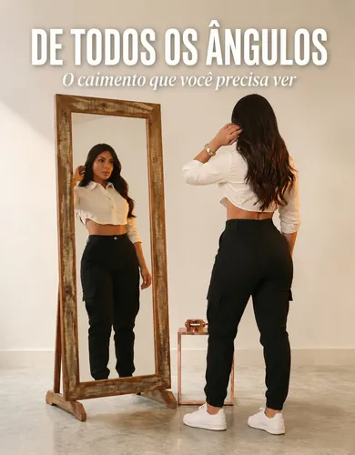 Calça Cargo Jogger Jeans Feminina Com Bolso Lateral Premium