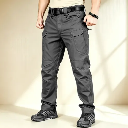 Calca cargo tatica masculina impermeavel ripstop trekking