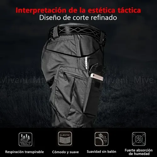 Calça Cargo Tática Masculina Impermeável Ripstop Trekking