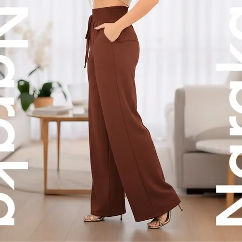 Calça Feminina Pantalona Duna Wide Leg Cintura Alta