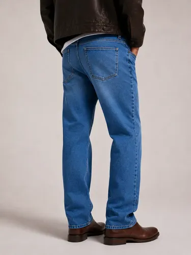 Calça Jeans Básica Reta Com Elastano Azul Hering
