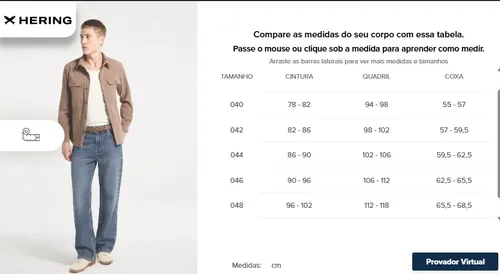 Calça Jeans Básica Reta Com Elastano Azul Hering
