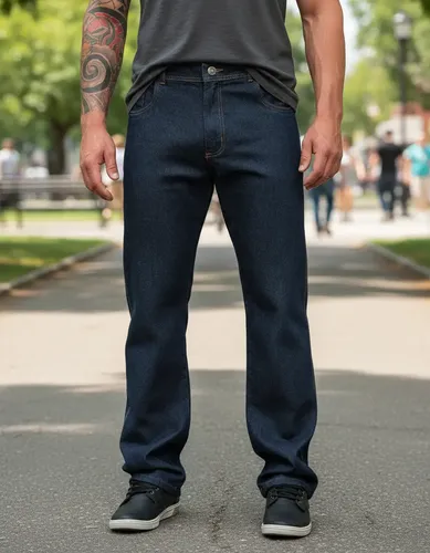 Calca jeans masculina grossa para trabalho boca larga balao