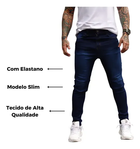 Calça Jeans Masculina Original Elastano Lycra
