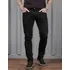Calca jeans preta super skinny masculina lycra premium 1