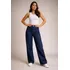 Calca jeans wide leg feminina cintura alta sem lycra stillge 1