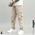 Calca jogger cargo masculina sarja calca streetwear punho 1