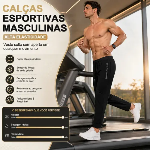 Calça Jogger Tactel Masculina Slim Academia Treino Esporte