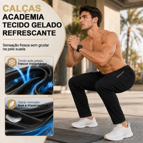 Calça Jogger Tactel Masculina Slim Academia Treino Esporte