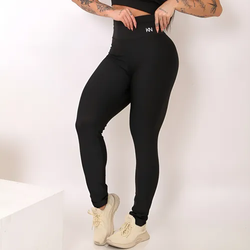 Calca legging fitness zero transparencia cintura alta koenig