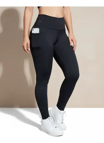 Calça Legging Suplex Poliamida C/ Bolso Lateral Corrida
