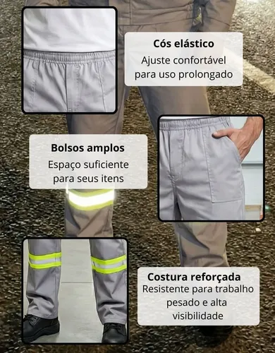Calça Masculina De Brim Ideal Para Trabalho Uniforme