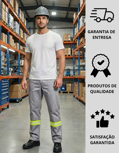 Calça Masculina De Brim Ideal Para Trabalho Uniforme