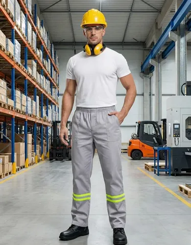 Calça Masculina De Brim Ideal Para Trabalho Uniforme