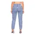Calça Mom Jeans Feminina Cintura Alta Marmorizada