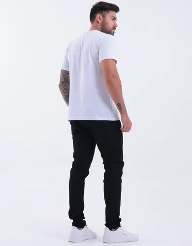 Calça Skinny Preta Masculina Jeans Com Elastano Lycra