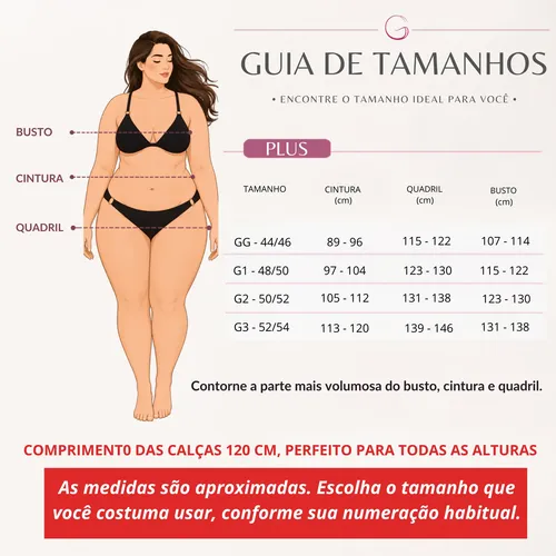 Calça Wide Leg Plus Size Pantalona Alfaiataria Elegante L