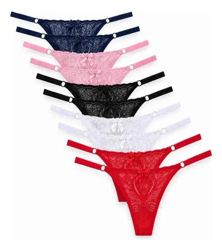 Calcinha de renda kit 10 tanga fio lingerie forro de algodao