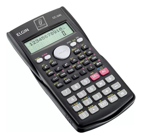 Calculadora cientifica 240 funcoes cc240 elgin preta cor pre