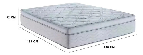 Cama Box Baú Casal + Colchão Toronto Mola Ensacada D33 32cm Cor Branco