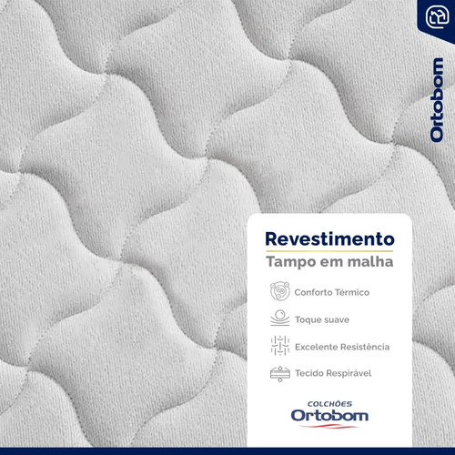 Cama Box Baú Solteiro Ortobom Com Colchão Espuma D33 Firme Cinza