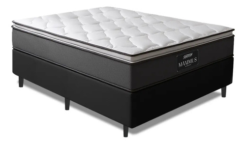 Cama box casal colchao gazin molas ensacadas pillow maximus