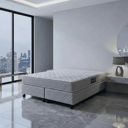 Cama box colchao queen sonan d33 double face 158x198x45cm ci