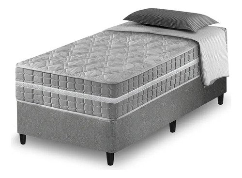 Cama box solteiro colchao molas ensacadas alabama 88x188x61c