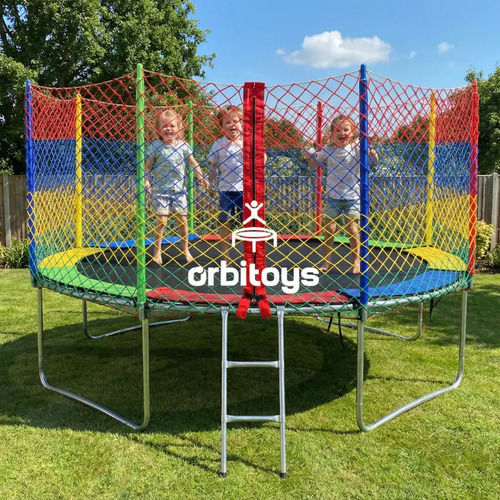 Cama elastica trampolim infantil 305 m orbitoys para brincar