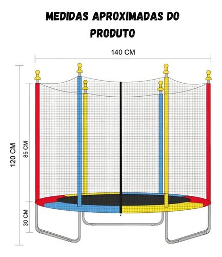 Cama Elástica Verde 140cm X 120 cm Até 80kg - Castela
