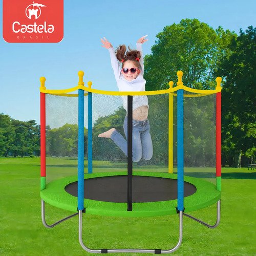 Cama Elástica Verde 140cm X 120 cm Até 80kg - Castela