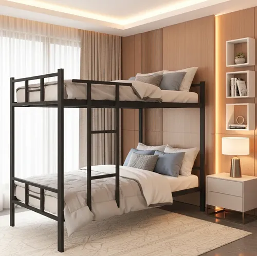 Cama solteiro beliche aco ferro metalon reforcado 150kg