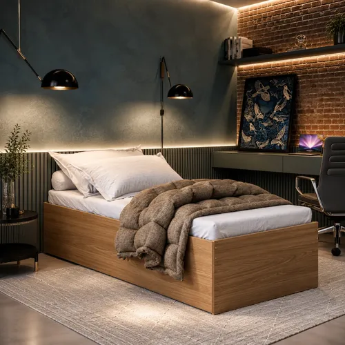 Cama Solteiro Vira Casal Matrix 3 Em 1 Resistente Mdf Luxo