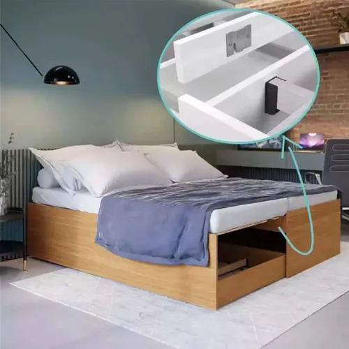 Cama Solteiro Vira Casal Matrix 3 Em 1 Resistente Mdf Luxo