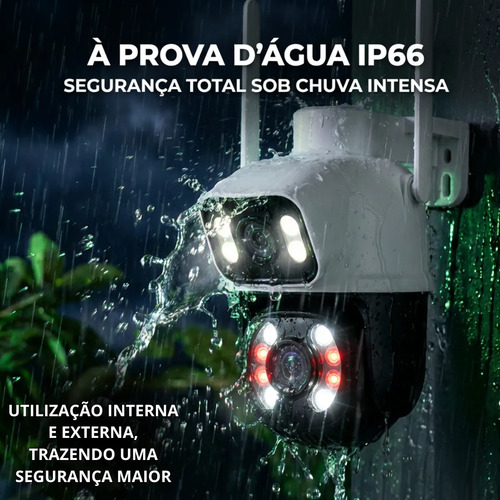 Camera De Seguranca A28b Wi-fi Dupla 3mp Icsee Cor Branco