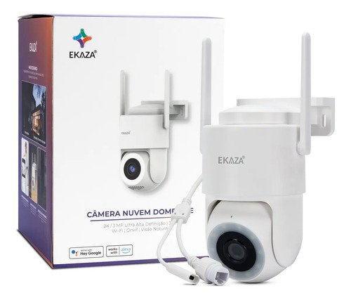 Camera de seguranca externa wifi dome lite prova da agua res