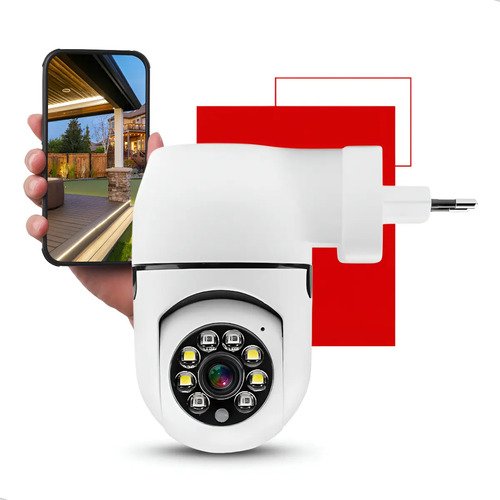 Camera de seguranca full hd visao noturna tomada 360 wi fi i
