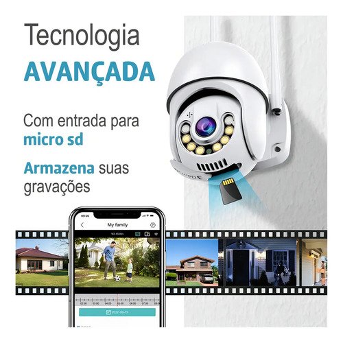 Câmera de Segurança IP Smart Externa Wifi HD Yoosee com Visão Noturna e Áudio Bidirecional