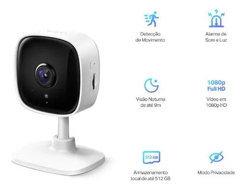 Câmera De Segurança Tp-link Tapo Tc60 1080p 3,3mm Branco