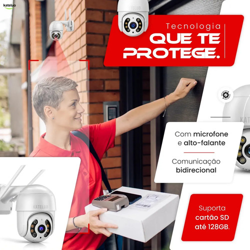 Câmera De Segurança Wifi Icsee Externa Mini Dome Full Hd Infravermelho Prova D'água Kateluo
