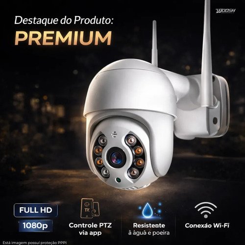 Câmera De Segurança Wifi Yoosee Externa Mini Dome Full Hd Infravermelho Prova D'água Woosh