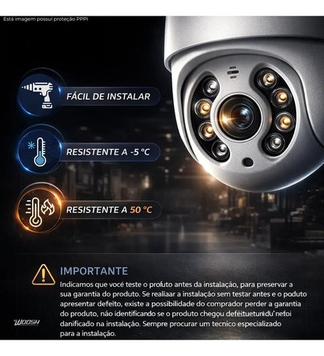 Câmera De Segurança Wifi Yoosee Externa Mini Dome Full Hd Infravermelho Prova D'água Woosh
