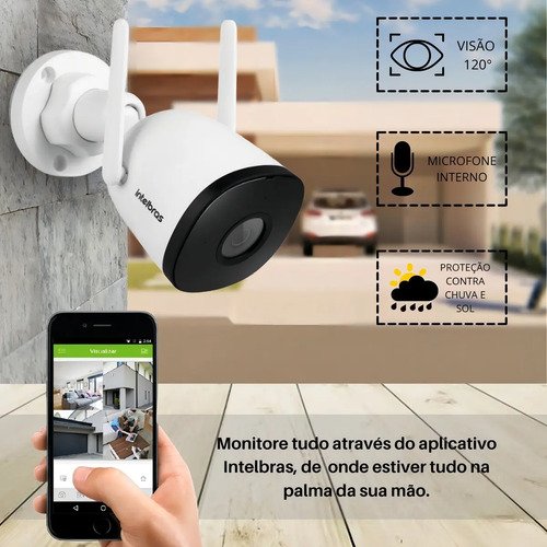 Camera de video intelbras im5 sc full hd cor branco