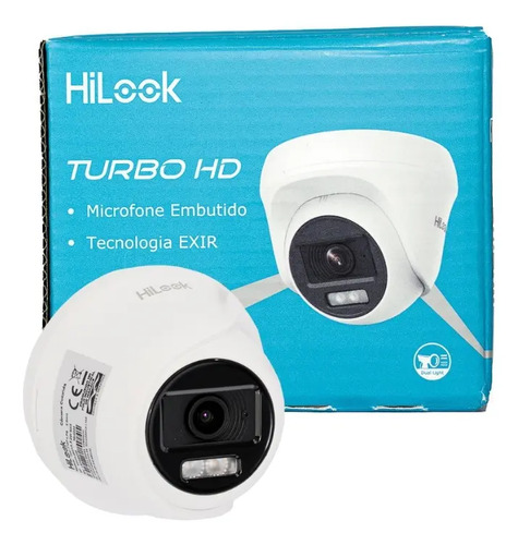 Câmera Dome Hikvision Thc T127 Lps Microfone Visão Noturna Cor Branco