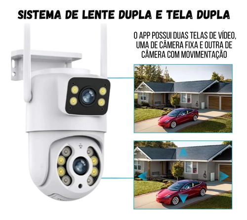 Câmera Dupla Segurança Ip Wifi Externa Lente 6mp App Yoosee