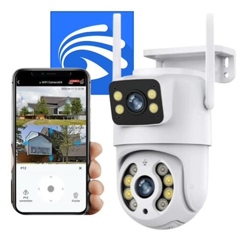 Camera dupla seguranca wifi ip externa lente 6mp app yoosee
