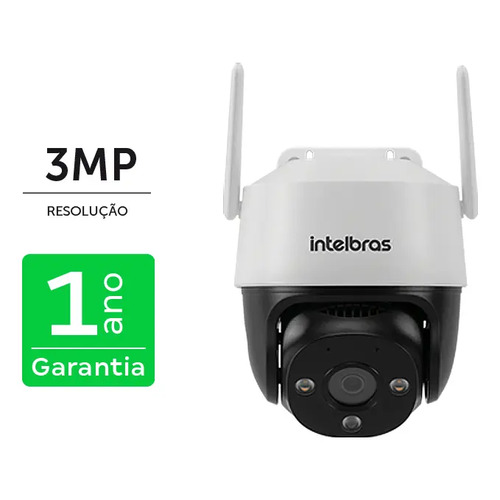 Câmera Inteligente Im7 + 3mp De Resolução Branca Intelbras